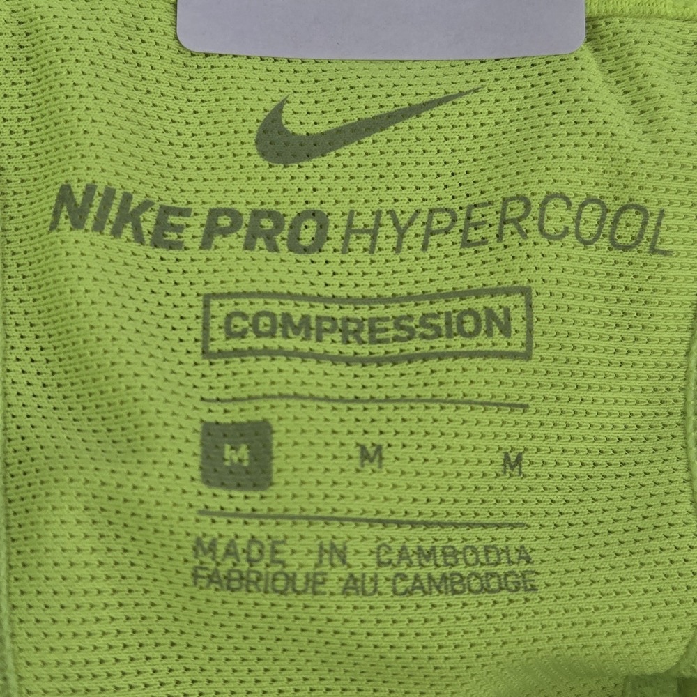 Nike Pro Men Activewear Pants M Green Compression Hypercool 19" Inseam - Picture 3 of 13
